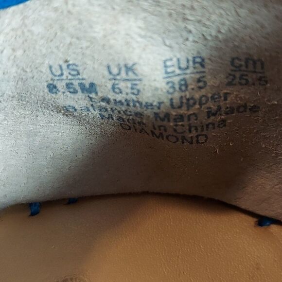 Franco Sarto Blue Suede Laser Cut Espadrille Shoes - Picture 8 of 8